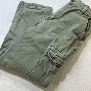 Mossimo Y2K Cargo Pants Mens 34x30 Olive Green Baggy Utility